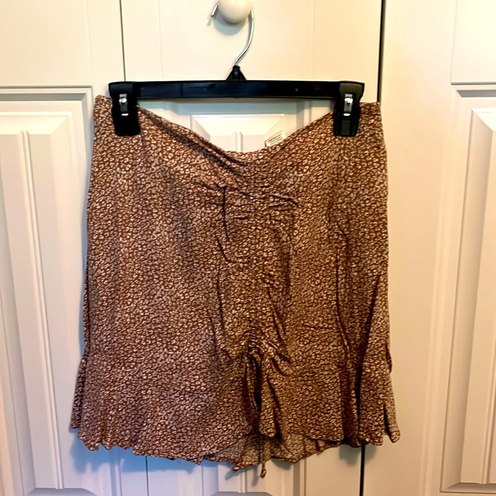 Leopard Print Brown Skirt